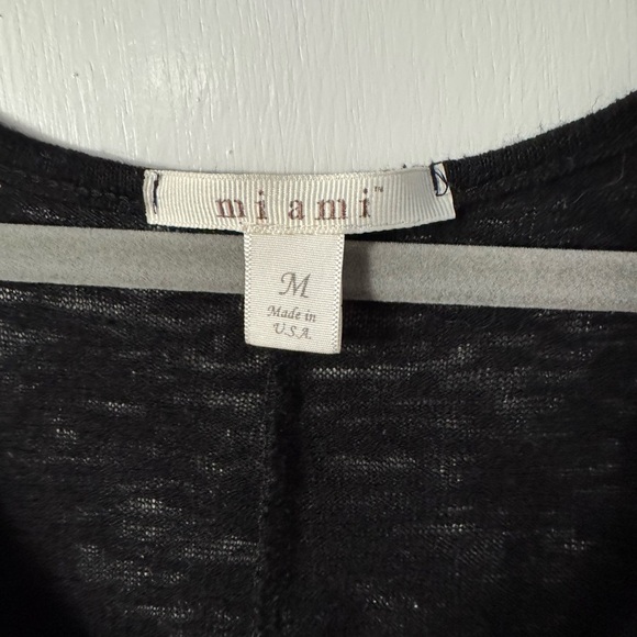 Francesca’s Miami Black Cold Shoulder Crochet Trim Top - Picture 4 of 7